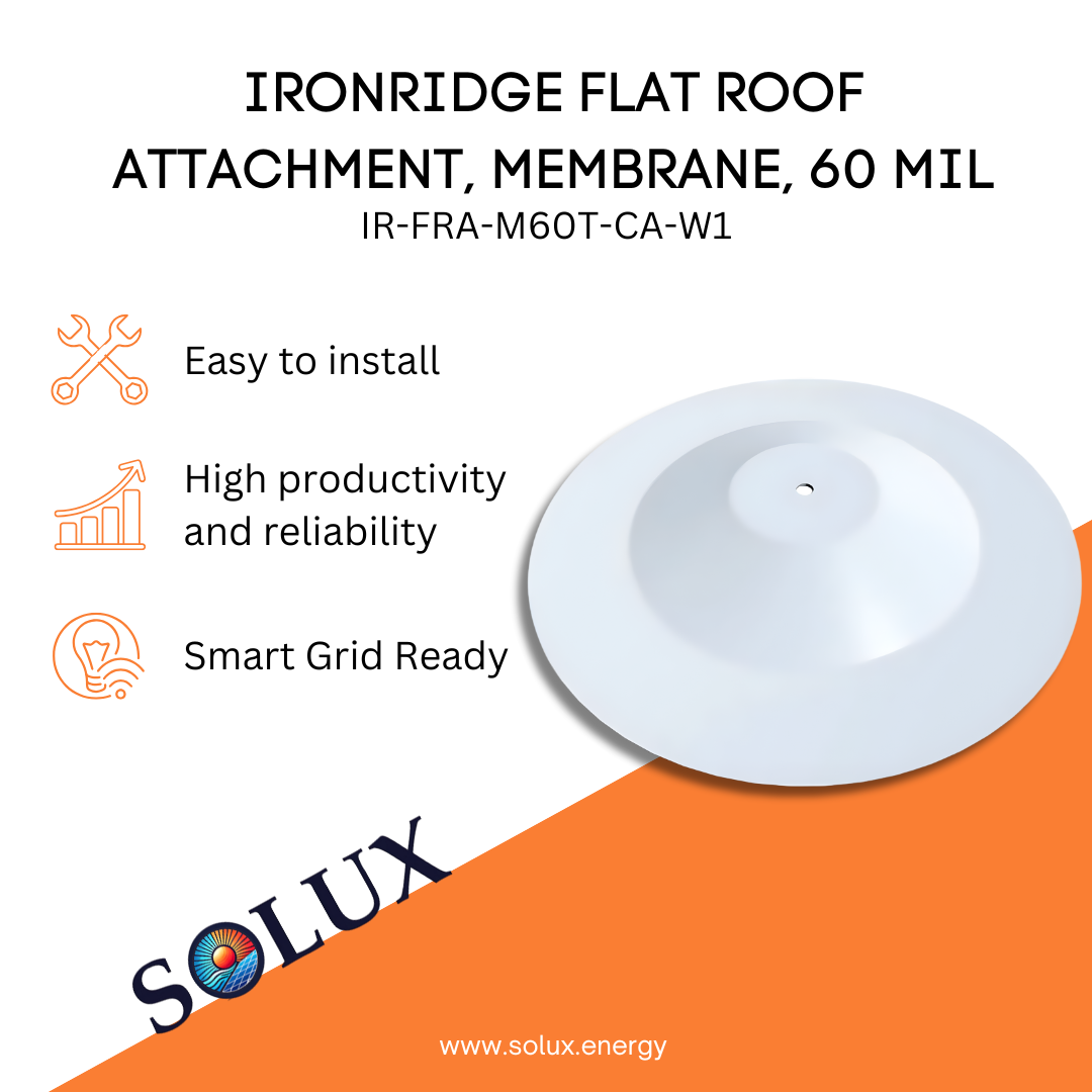 This is an image of White Flat Roof Membrane Ironridge TPO 60 mil